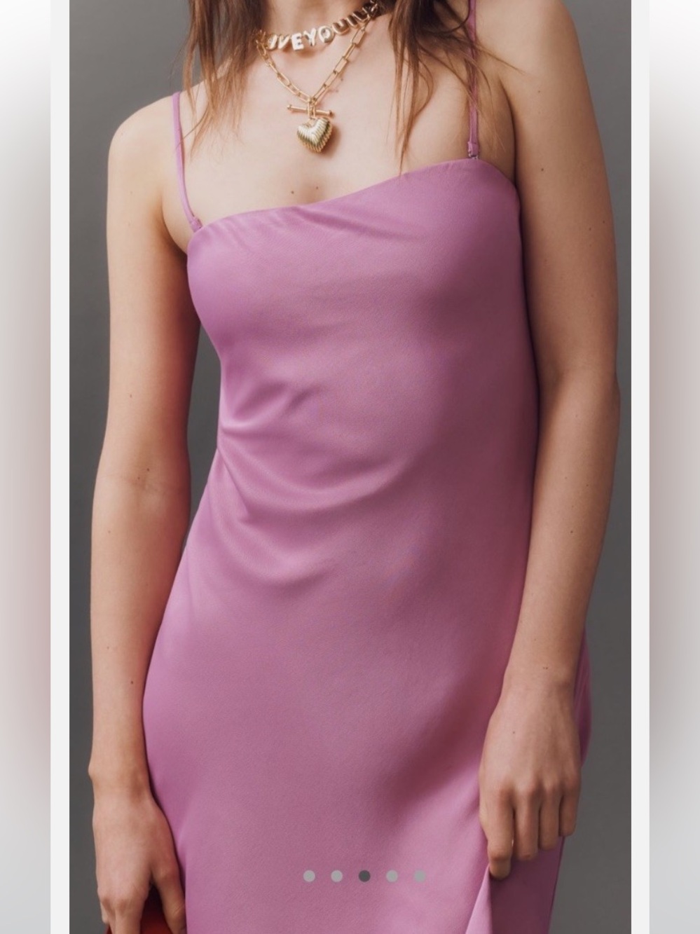 NWT Anthropologie The Tilda Slip Dress Size L Rasberry Satin Sexy